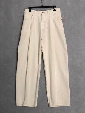BOSS Orange Slouchy Wide-Leg Jeans Open White Women's 31/32 NEW (FLAW)
